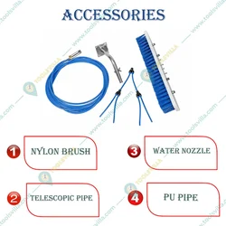 Premium Quality 6 Meter Solar Panel Cleaning Brush With 6 Meter Telescopic Pipe & 8 mm PU Pipe